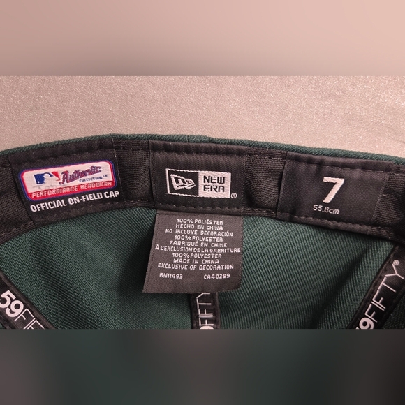 New Era 59FIFTY Oakland Athletics A’s Authentic On-Field Fitted Hat Size 7 - Picture 7 of 9